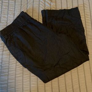 Old Navy Black Linen Wide Leg Pants